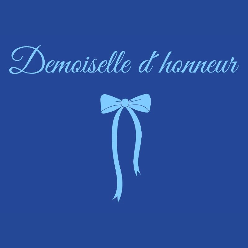 Blaue Schleife Brautjungfer