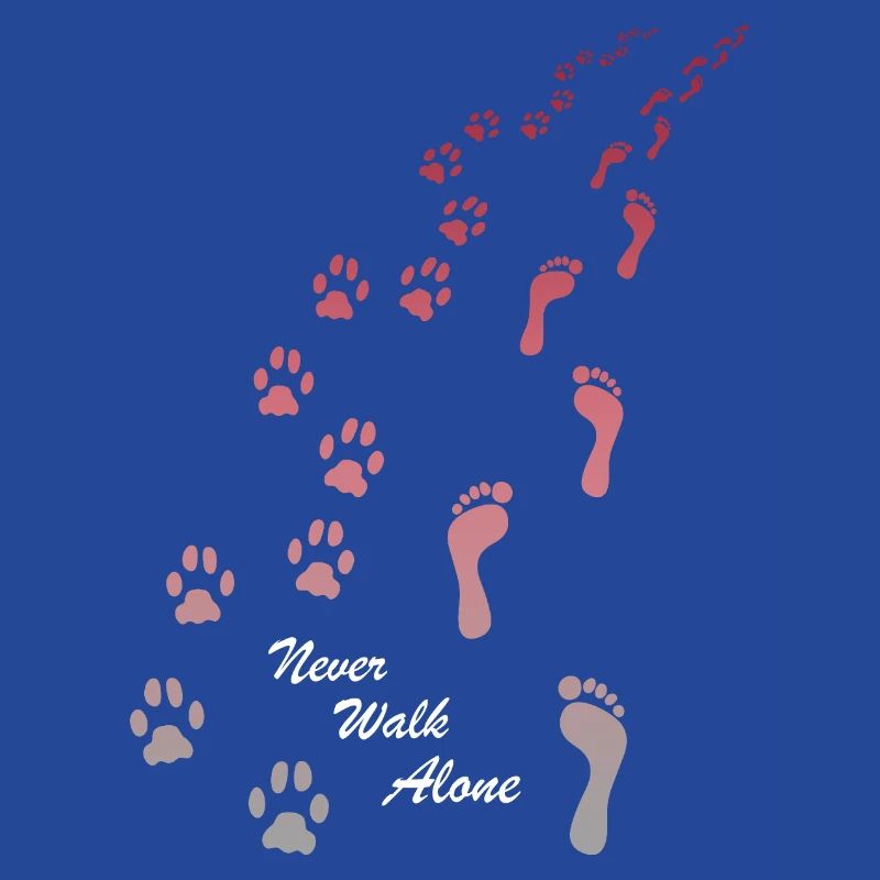 Conception de chien avec graphique de chien Never Walk Alone