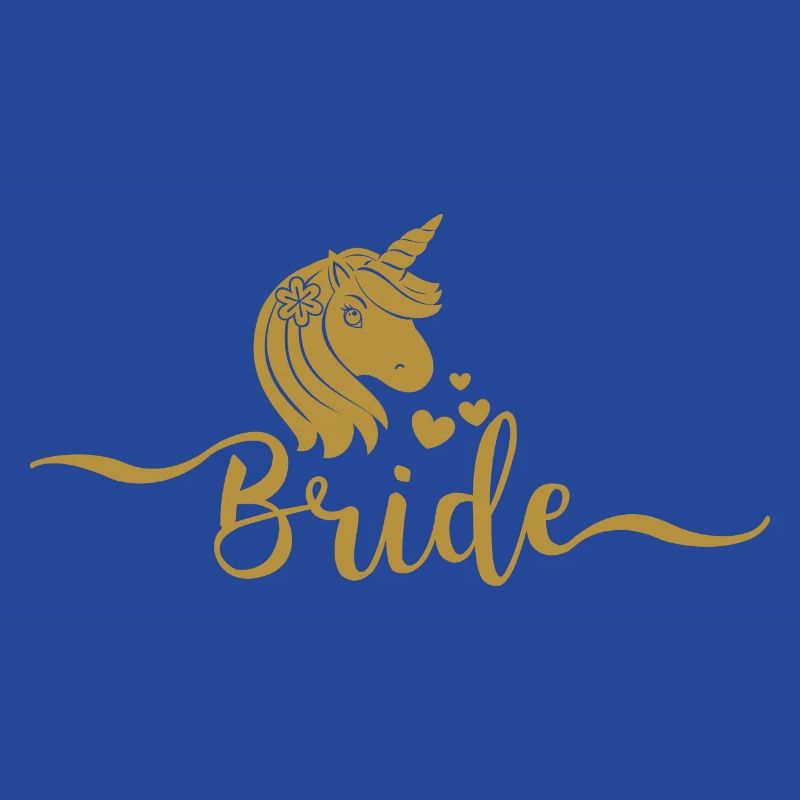 Braut Einhorn gold Bachelorette Geschenk