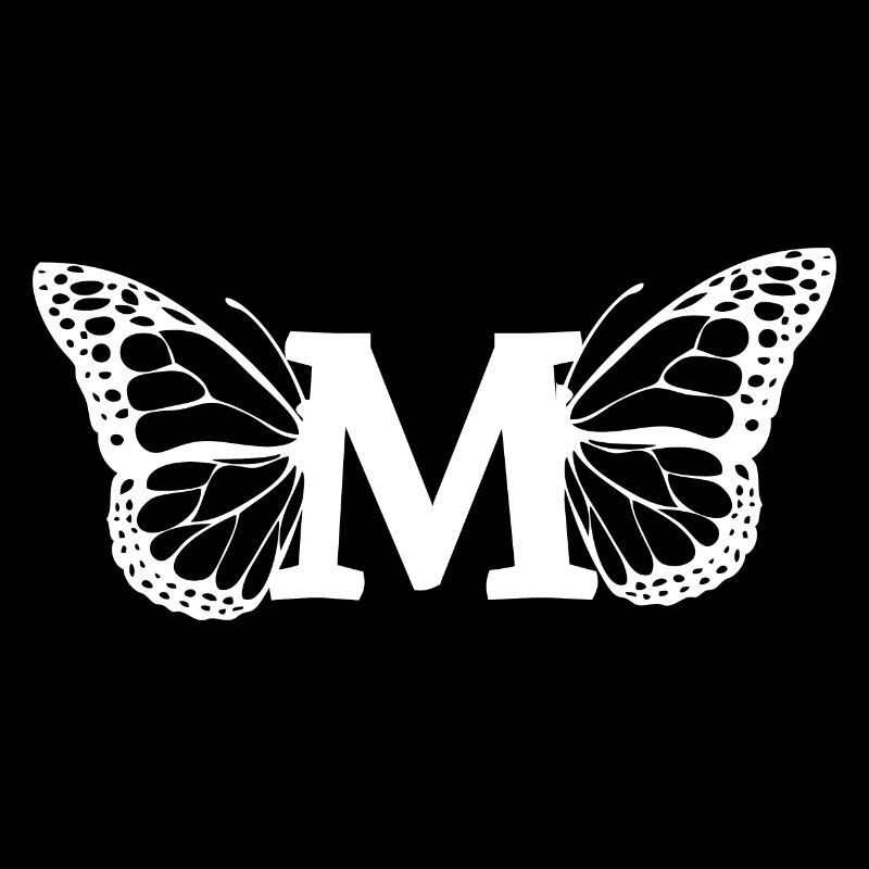 Buchstabe M Schmetterling