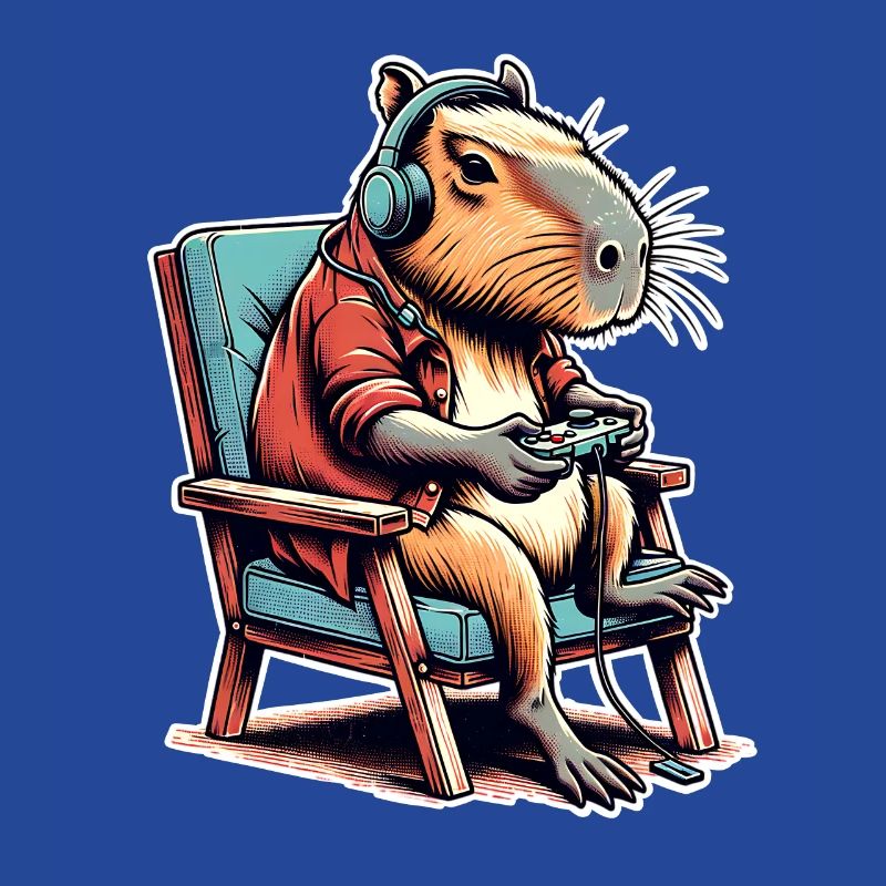Capybara Gaming Nerd