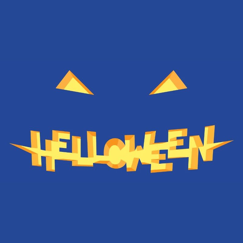 Helloween Pumpkin Type Face