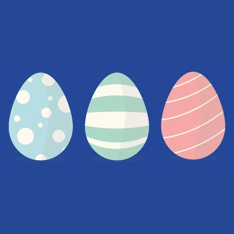 Three Easter eggs