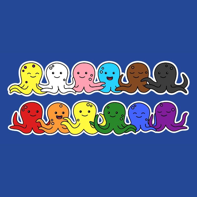 Pride Progress Flag Octopus Equality