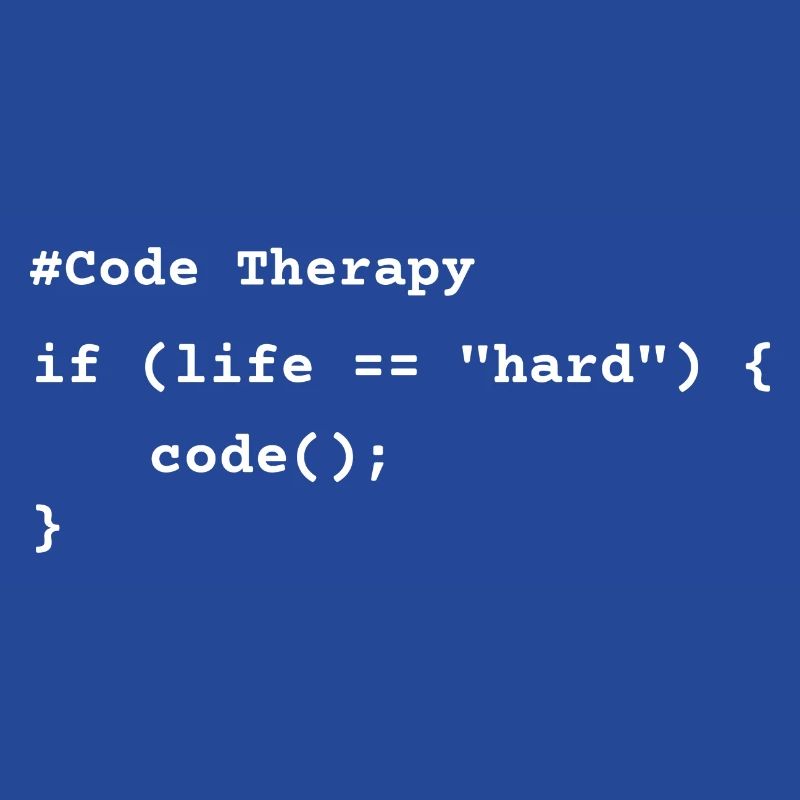 Code Therapy – T-shirt de programmation drôle