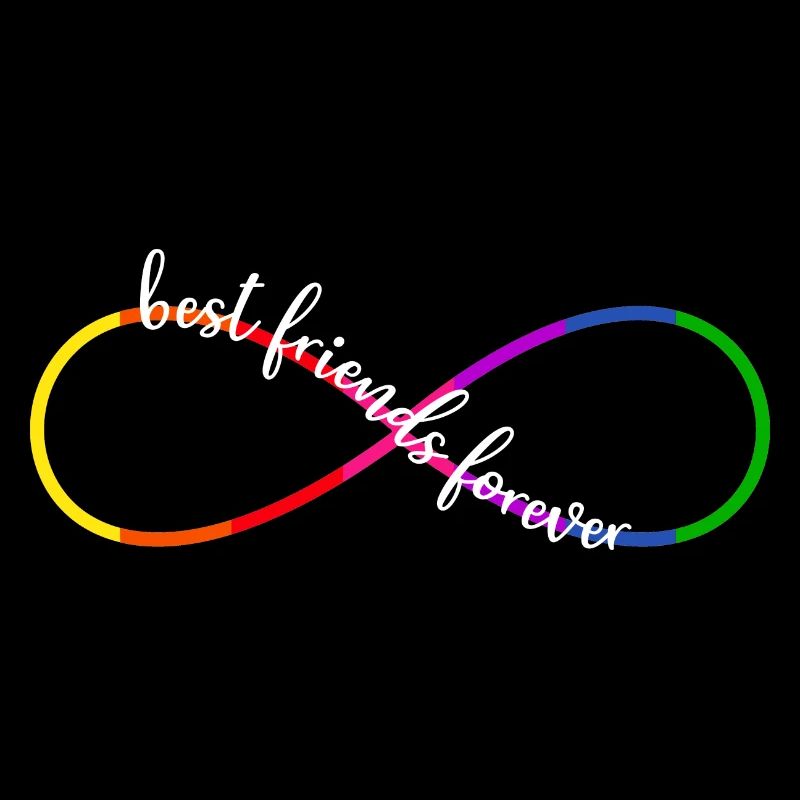 Best friends infinity symbol rainbow