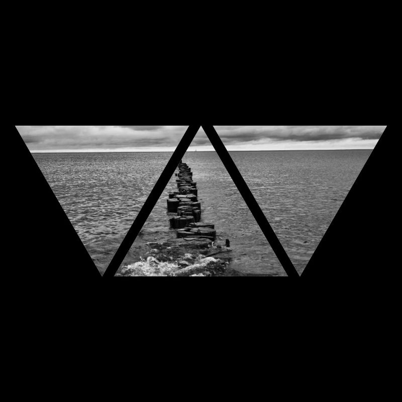 Baltic Sea Coast black white triangle water gift
