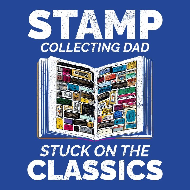 Vintage Postage Stamp Collector Dad Philatelist