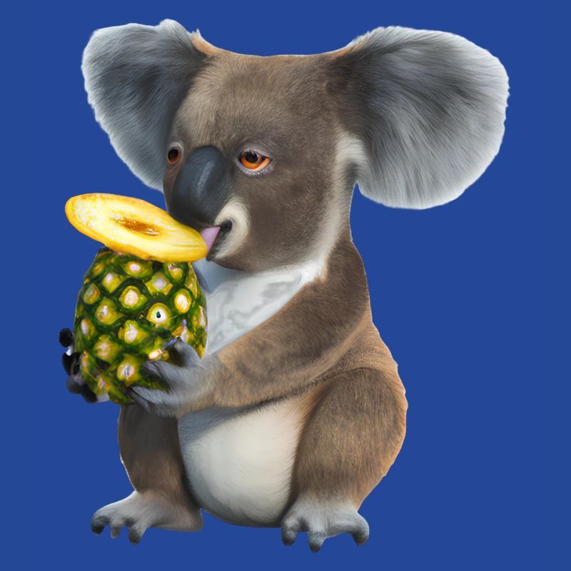 Koala and pineapple