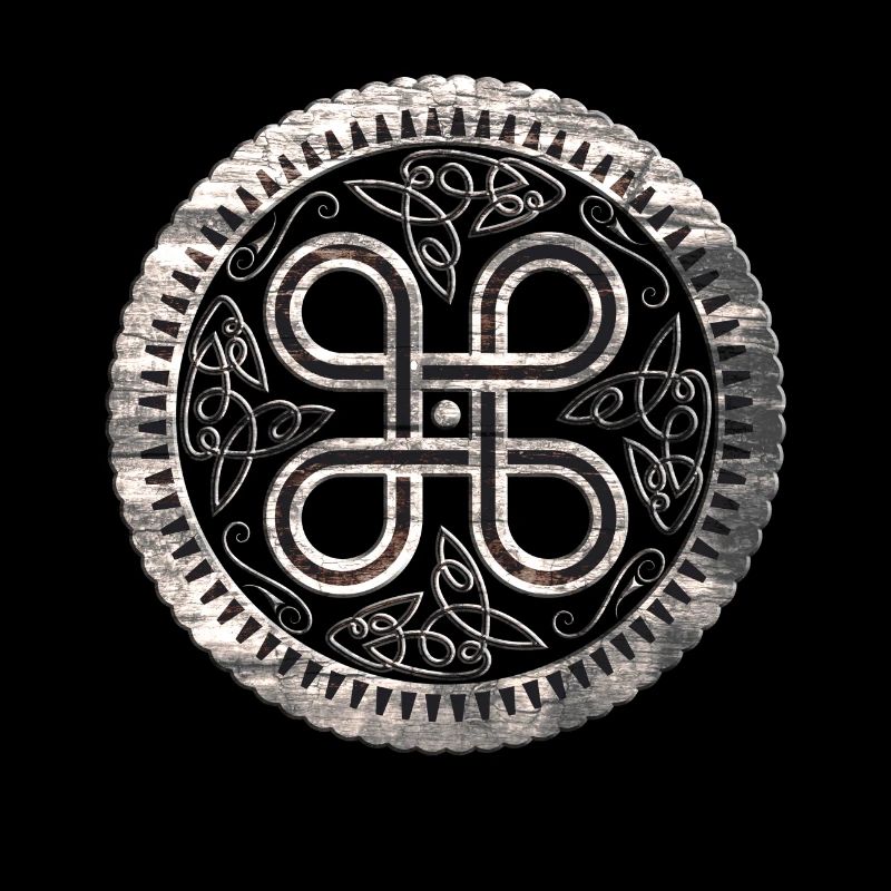 Shield knots with Celtic knots