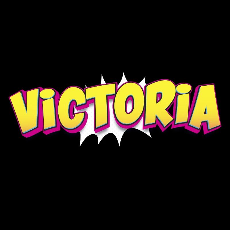 Victoria Custom Name Comic Book Style Pop Art,