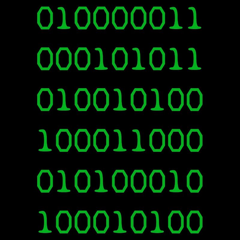 Green binary code web developer funny humor