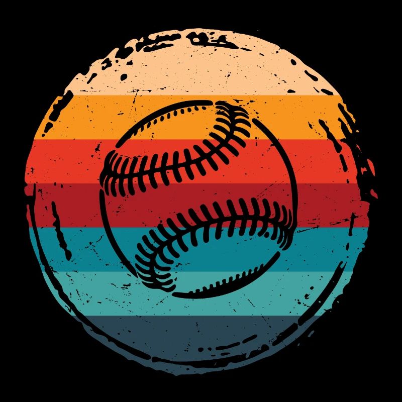 Baseball Retro Grunge Circle