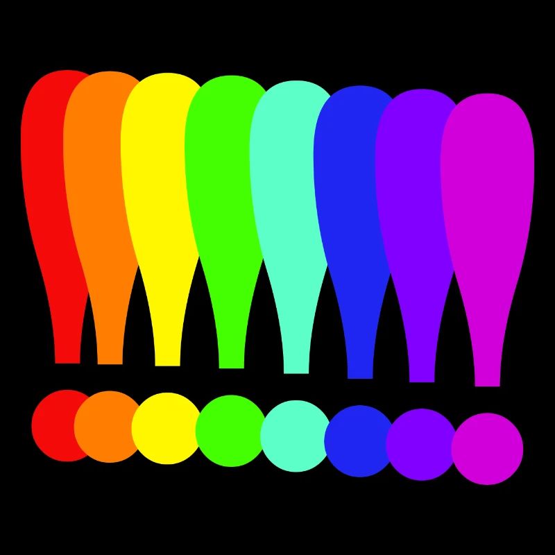 Point d’exclamation Idée cadeau colorée Couleurs arc-en-ciel