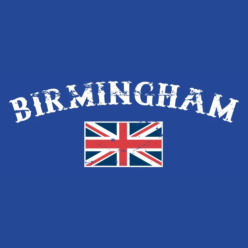 Birmingham Great Britain Vintage British Flag