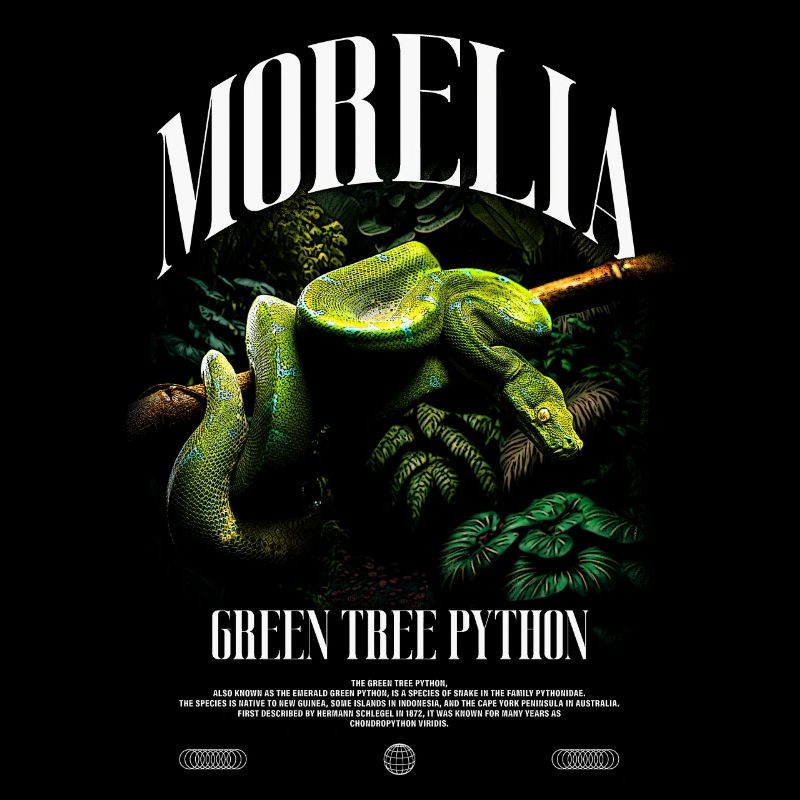 Green Tree Python Modern Streetwear Reptile Keeper