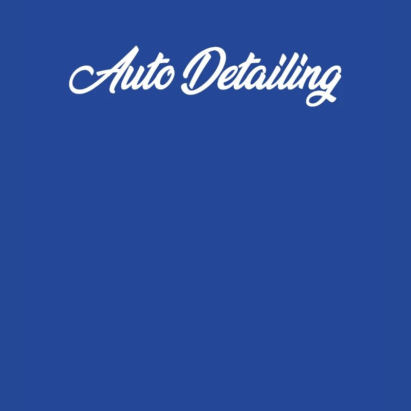 AUTO DETAILING CURSIVE TEXT NOVELTY HOBBY