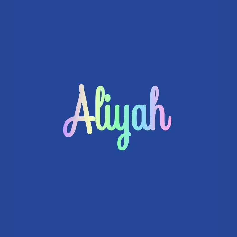 ALIYAH Rainbow Minimalist Cursive