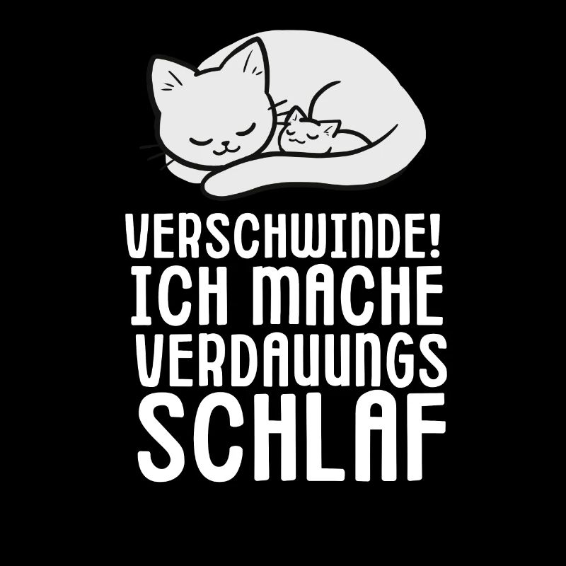 Verschwinde Ich schlafe Katze Katzen Geschenk
