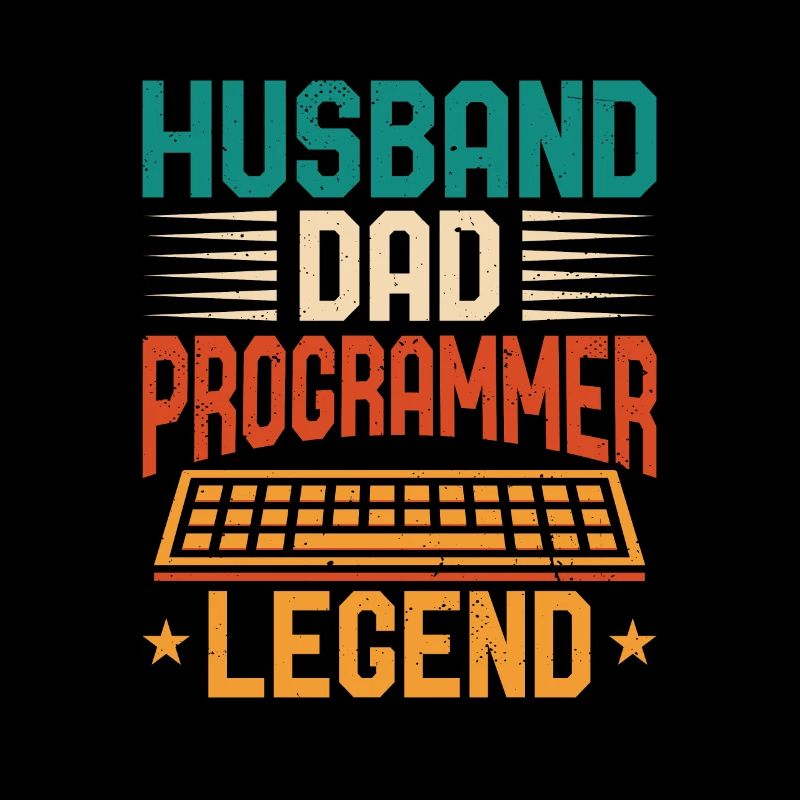 Mari Papa Programmeur Légende Codeur Programmemierer
