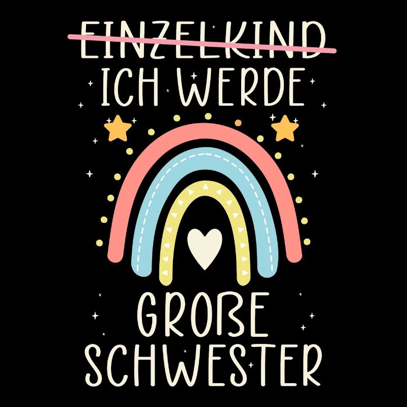 Ich werde Große Schwester Regenbogen Babyfeier