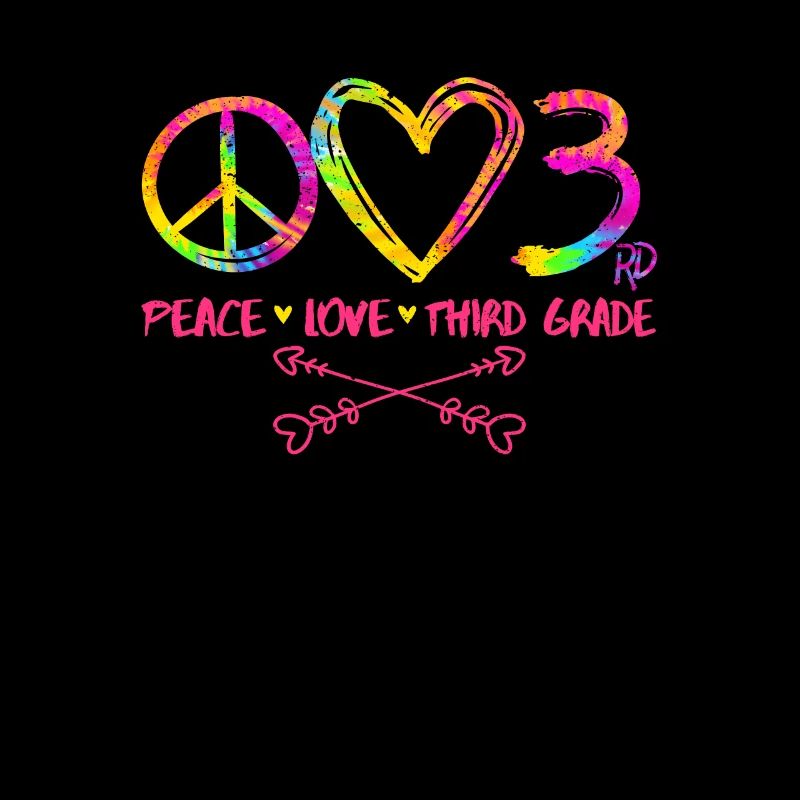 Peace Love Third 3rd Class Squad Back To School