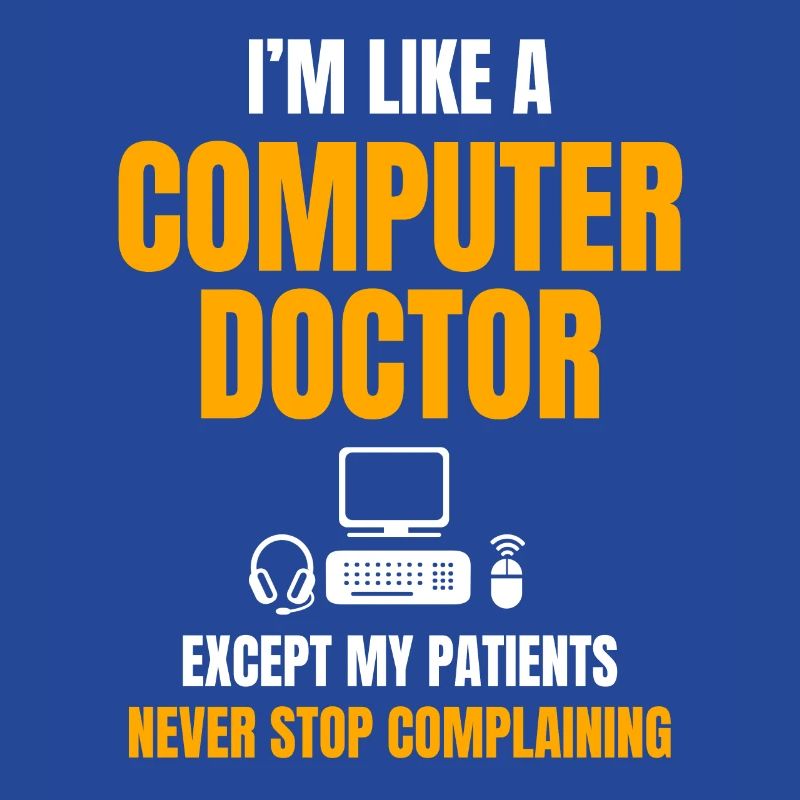 Lustiges IT Support Design Computerdoktor