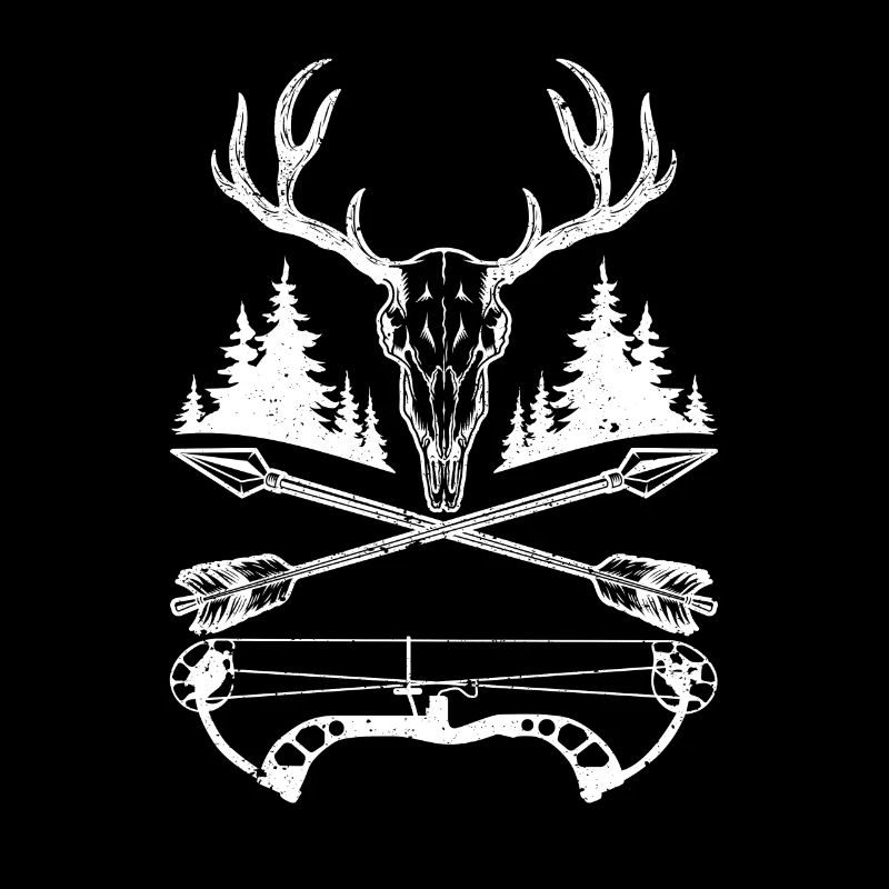 Deer Skull Compound Bow Elk Hunting