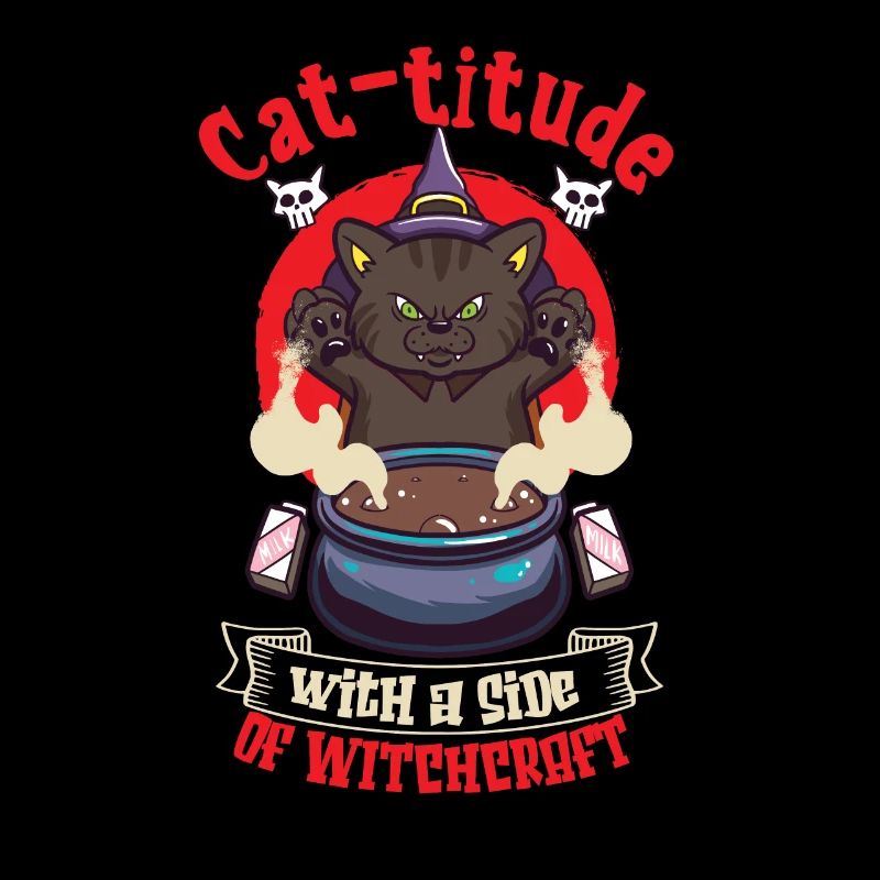 Cat Witch Occult Gothic Dark Satanic
