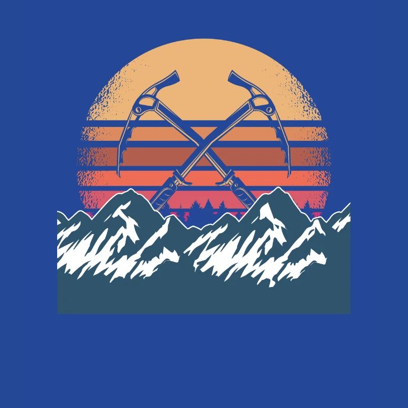 Retro Eisklettern Design