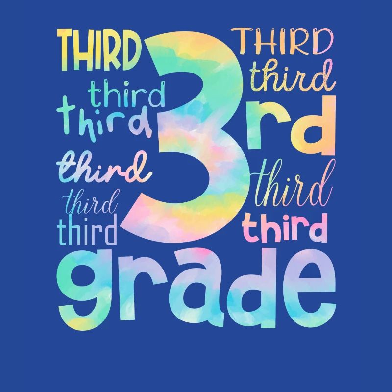 Tie Dye 3rd Grade Third Typography Team Students