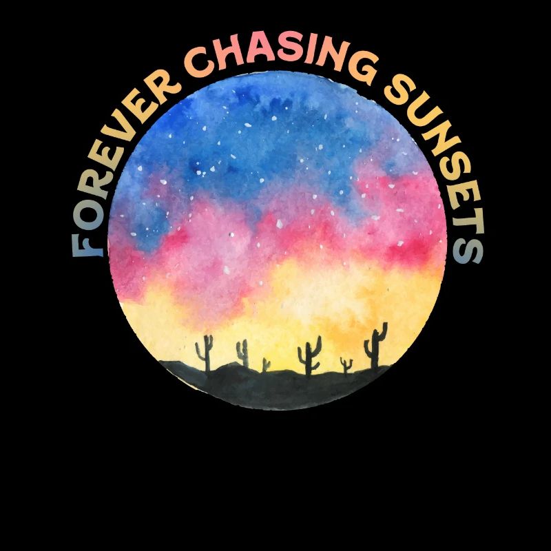 Forever Chasing Sunsets Retro Summer Vacation