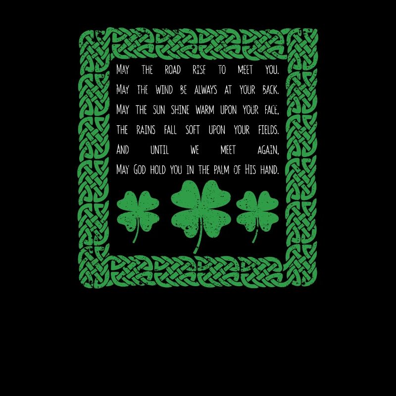 Irish Heritage Blessing Celtic Knot Clover