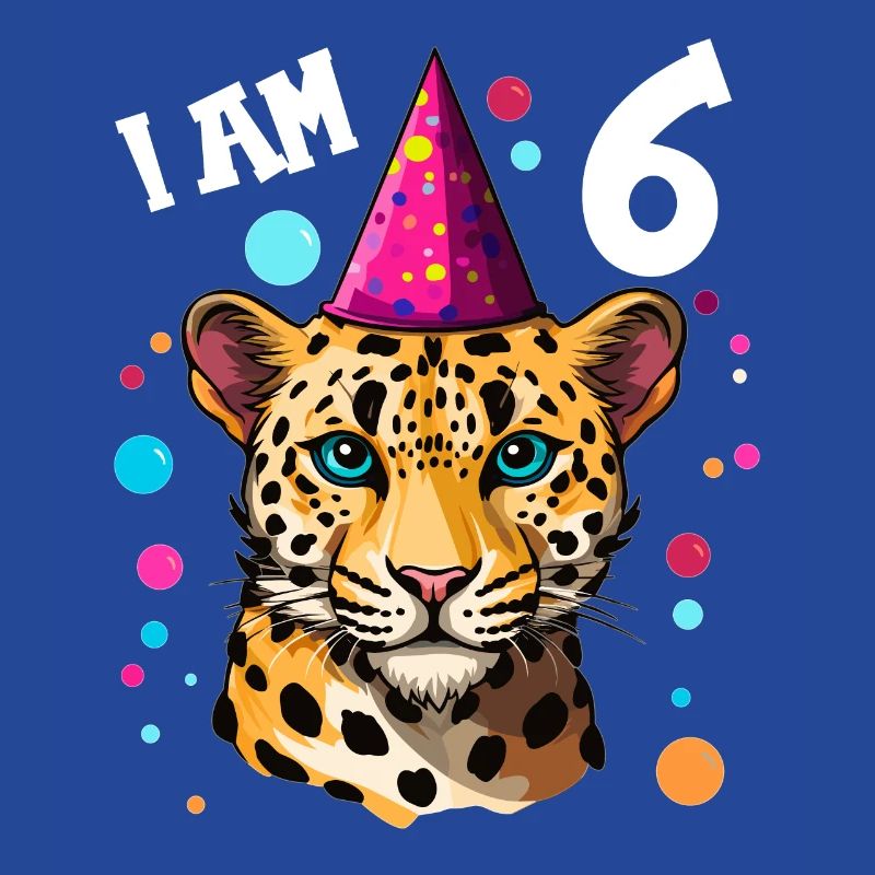 Ich bin 6 Jahre alt Leoparde Leopard 6. Geburtstag