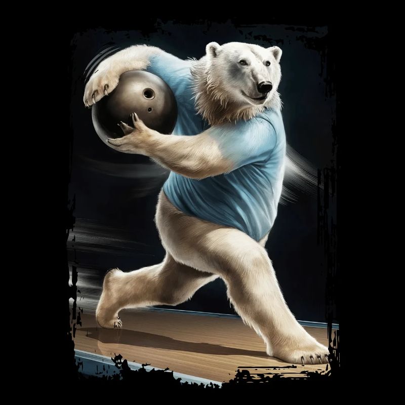 Eisbär spielt Bowling Geschenk