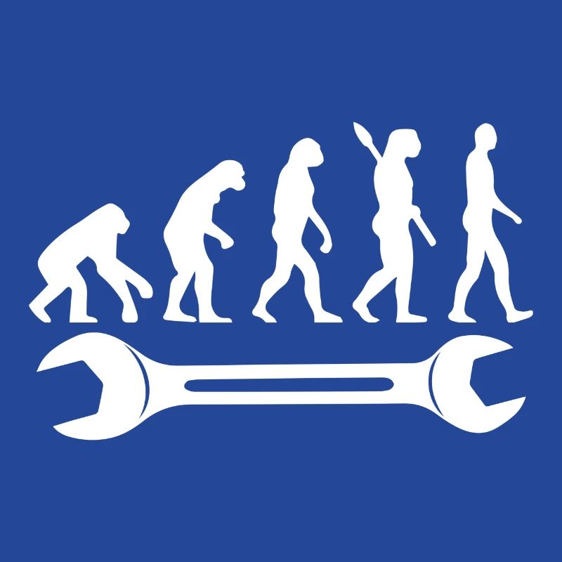 Evolution T-Shirt Mechanic Spanner Tool