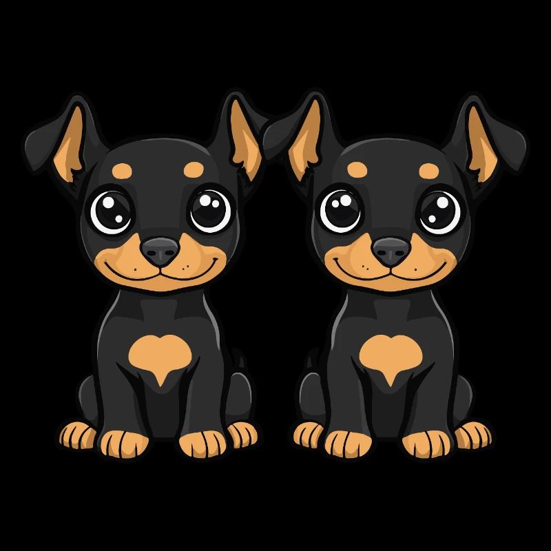 Doberman Hund Comic