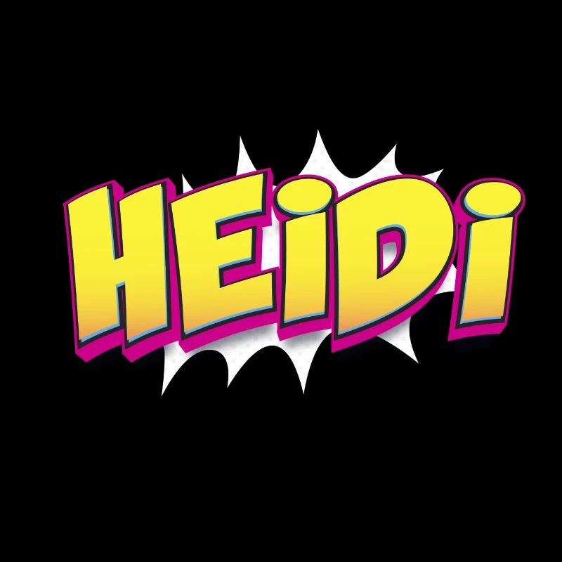 Heidi Custom Name Comic Book Style Pop Art, Heidi