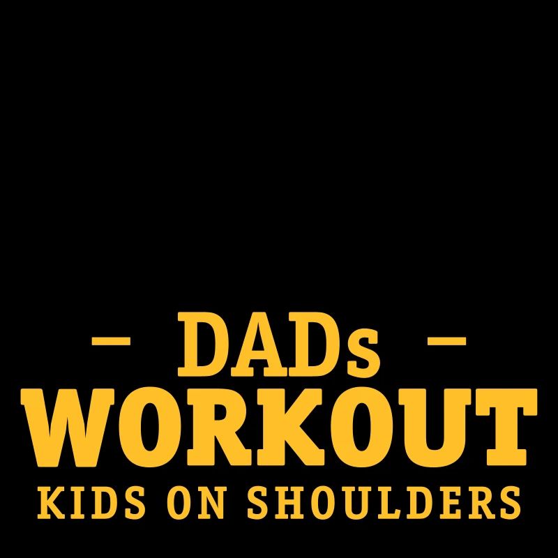 Papas workout mit Kind auf Schultern Geschenk