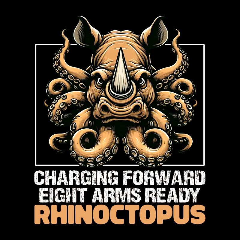 CHARGING FORWARD EIGHT ARMS READY RHINO & OCTOPUS