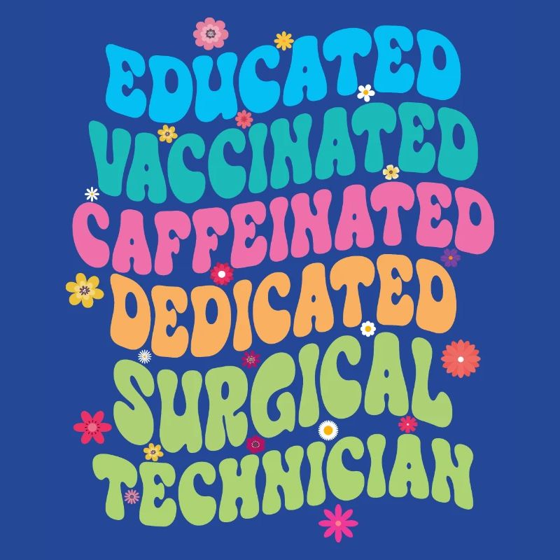 Educated Vaccinated Caffeinated Dedicated Surgical
