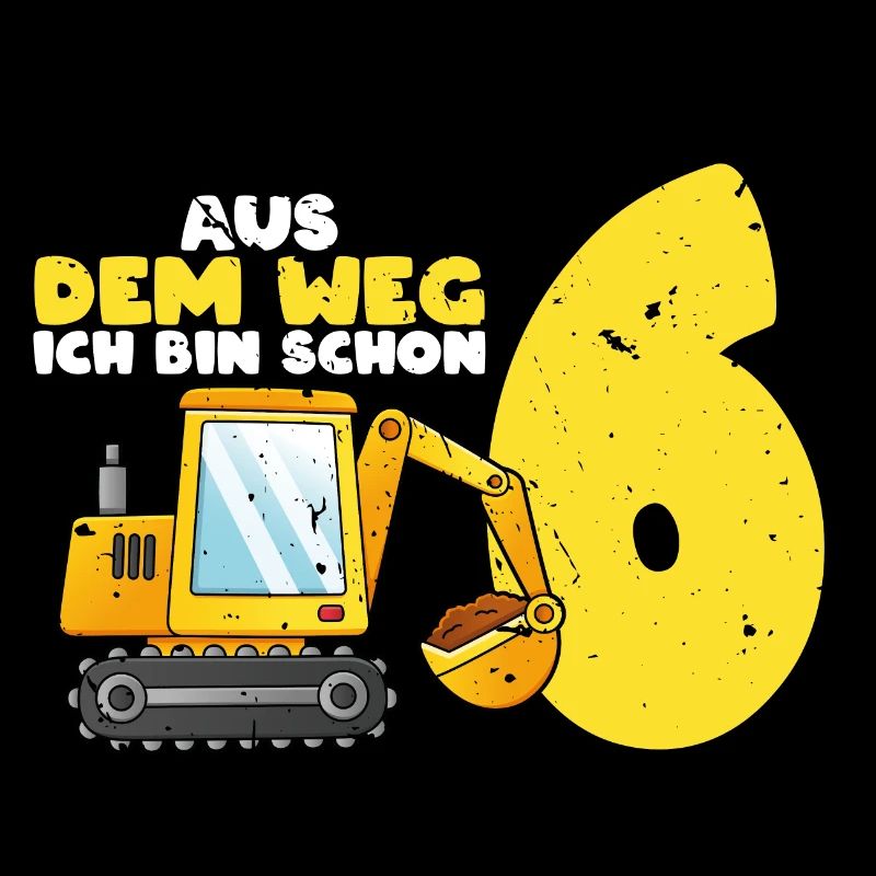 Aus dem Weg ich bin schon 6, Geschenkidee vintage