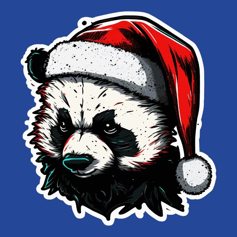 Panda de Noël effrayant