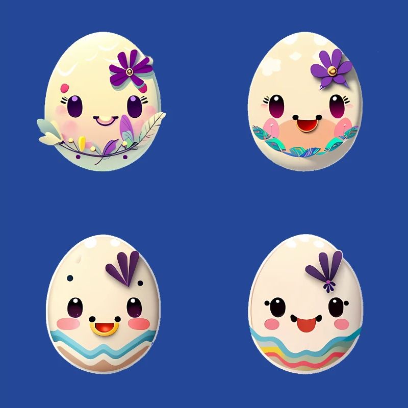 bemalte Eier zu Ostern