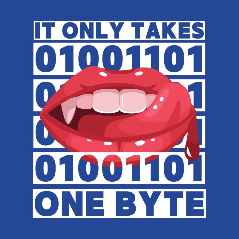 Bit bytes Binary Computer Nerd, Vampire, Dire, Jeu de mots