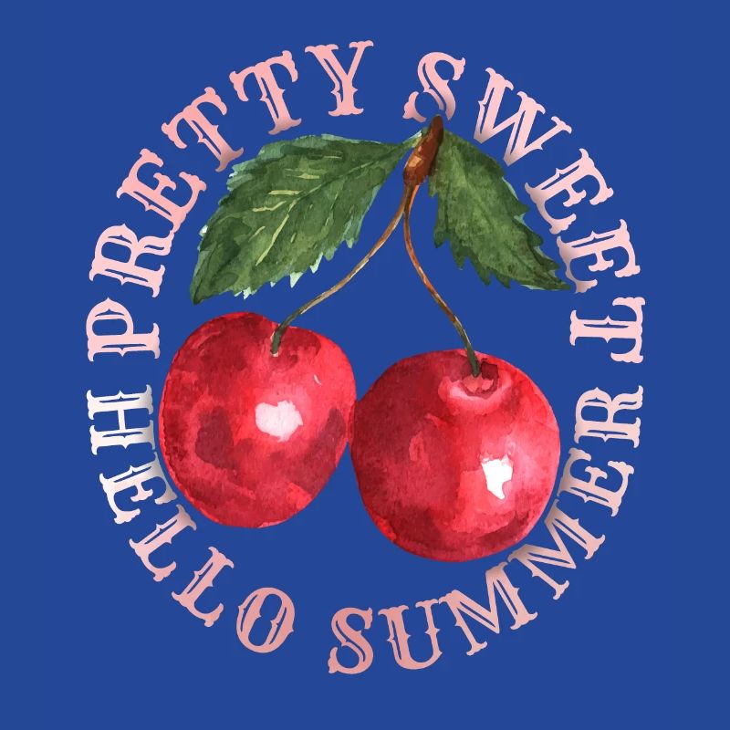 Kirsche, Cherry-Fruit Kirsche-Cherry Sommer-Spruch