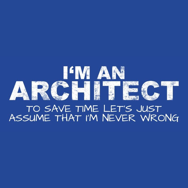 Architecte Never Wrong Save Time Funny