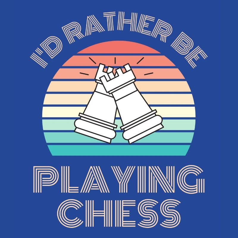 I'D RATHER BE Playing Chess Spell Retro