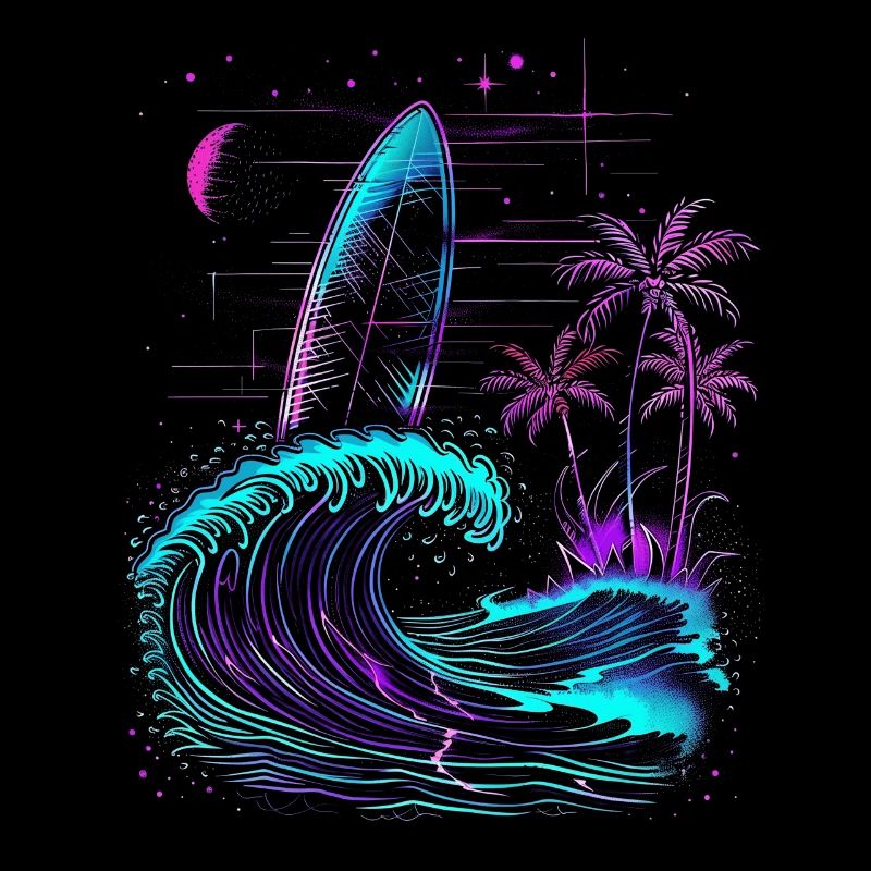 Surfing Retro Wave Surfer Gift