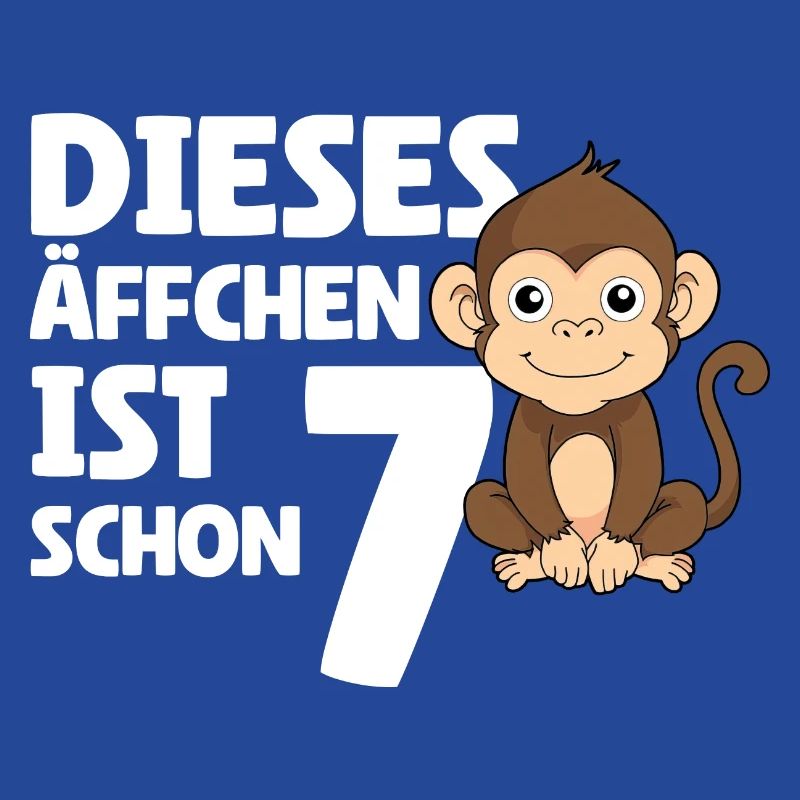 7. Geburtstag 2017 - Dieses Äffchen Ist Schon 7
